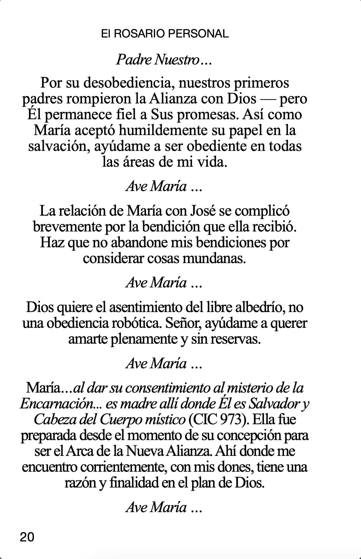 Personal Rosary - Spanish