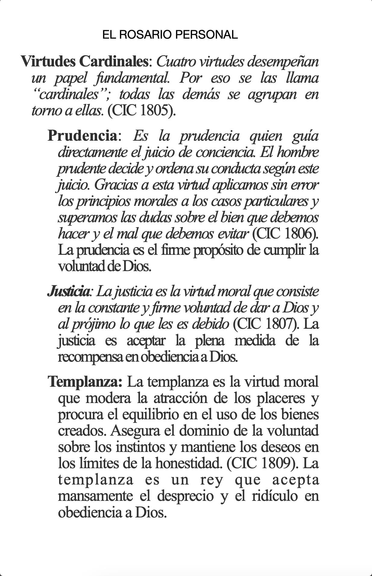 Personal Rosary - Spanish